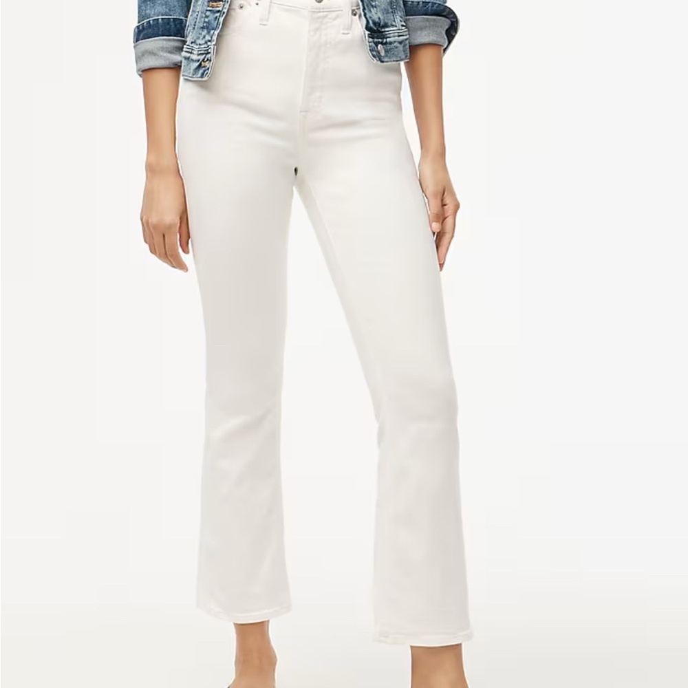 White High-Waisted Flare Jeans
